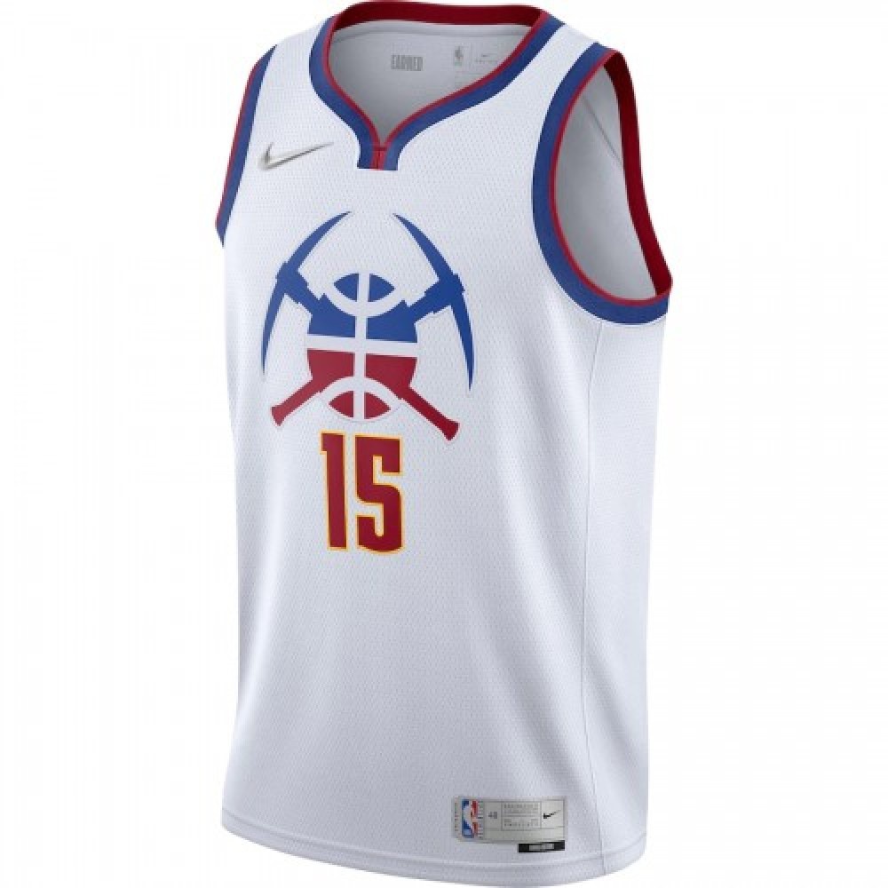 Men's Denver Nuggets Nikola Jokic #15 White 2020/21 Swingman Player Jersey – Earned Edition-Pro Kit Vault | Brand New 26/27 Sports Jerseys
